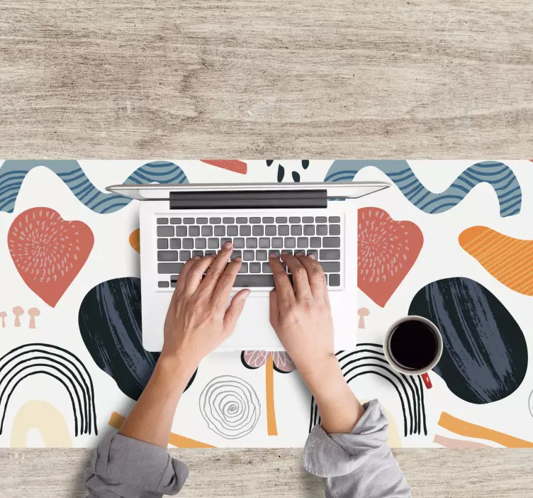 Tapis de souris motif formes abstraites organiques - TenStickers