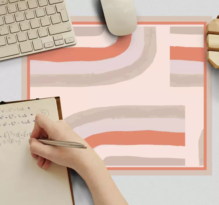 Tapis de souris motif formes courbes abstraites - TenStickers