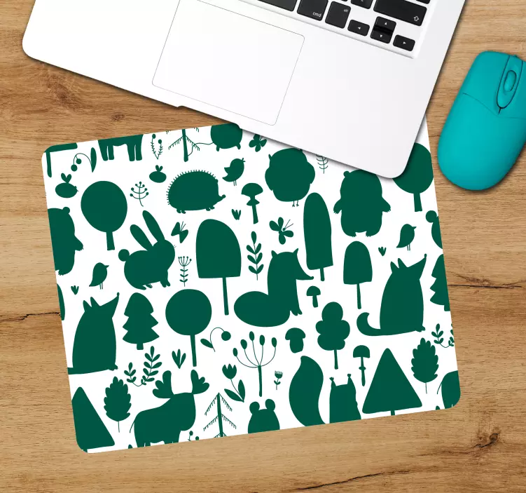 Tapis de souris motif formes de forêt fantaisistes - TenStickers
