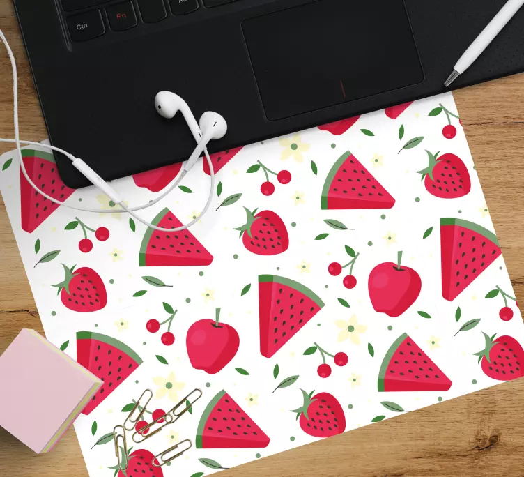 Tapis de souris motif fruits et feuilles - TenStickers