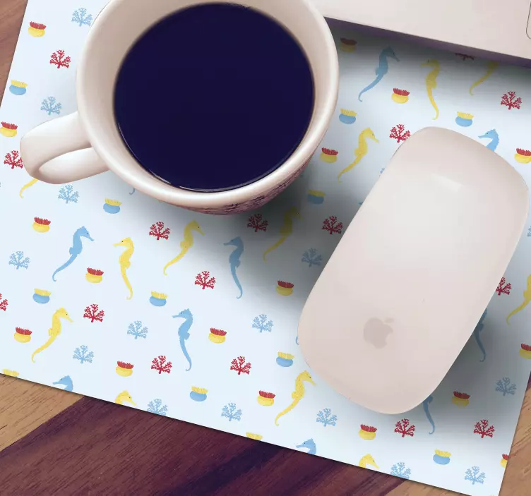 Tapis de souris motif hippocampe coloré - TenStickers