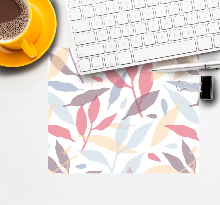 Tapis de souris motif imprimé abstrait feuillu - TenStickers