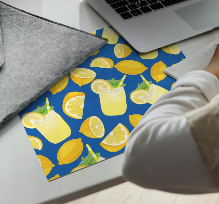Tapis de souris motif jeu de motifs citronnade - TenStickers