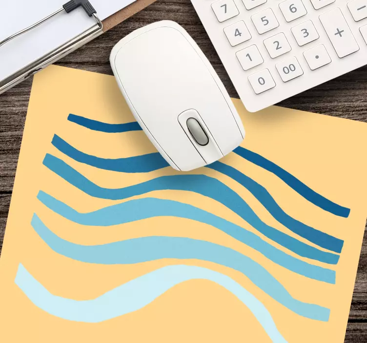 Tapis de souris motif lignes ondulées abstraites - TenStickers