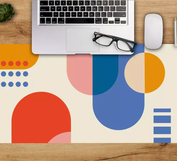 Tapis de souris motif mélange de couleurs géométriques - TenStickers