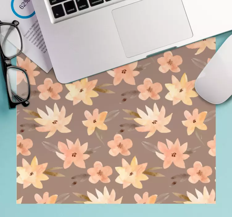 Tapis de souris motif mélange floral coloré - TenStickers
