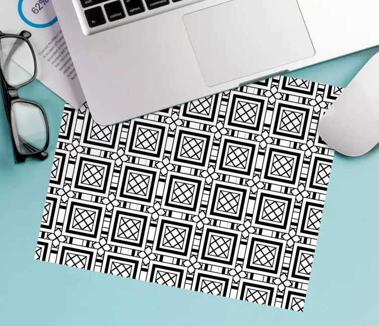Tapis de souris motif motifs carrés géométriques - TenStickers