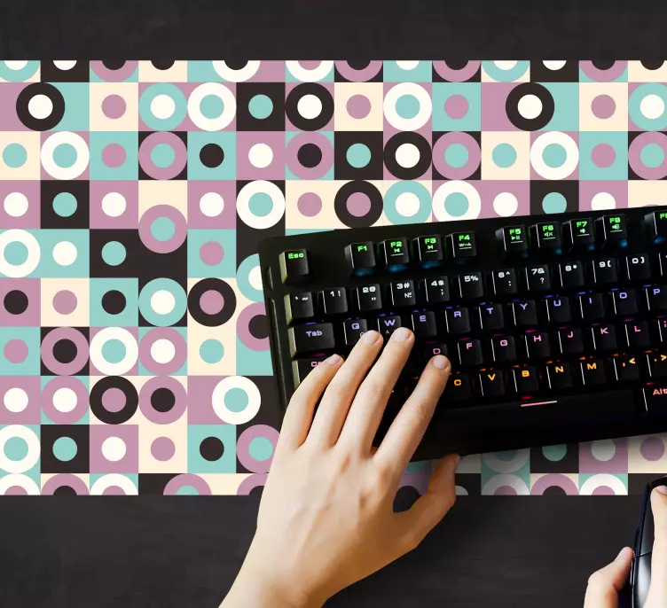 Tapis de souris motif motifs géométriques colorés - TenStickers