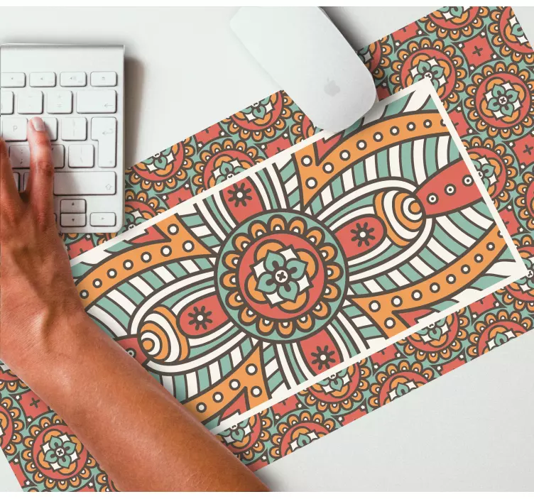 Tapis de souris motif œuvre de mandala vibrant - TenStickers