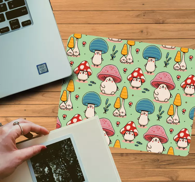 Tapis de souris motif personnages fongiques ludiques - TenStickers