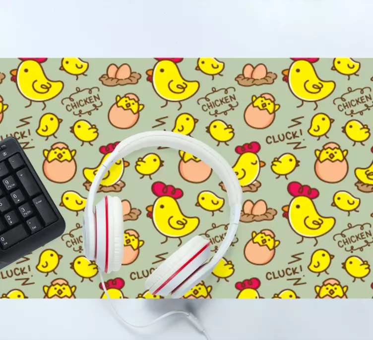 Tapis de souris motif poules mignonnes - TenStickers
