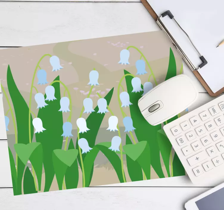Tapis de souris motif scène de verdure florale - TenStickers