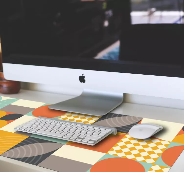 Tapis de souris motif segments colorés géométriques - TenStickers