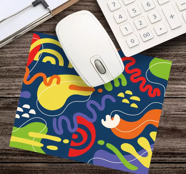 Tapis de souris motif spirales abstraites vibrantes - TenStickers