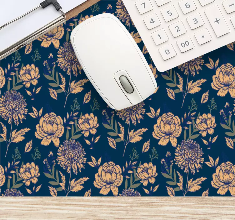 Tapis de souris motif surface texturée florale - TenStickers