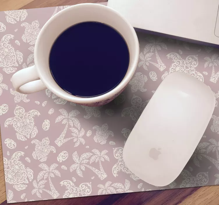 Tapis de souris motif tortue et palmier - TenStickers