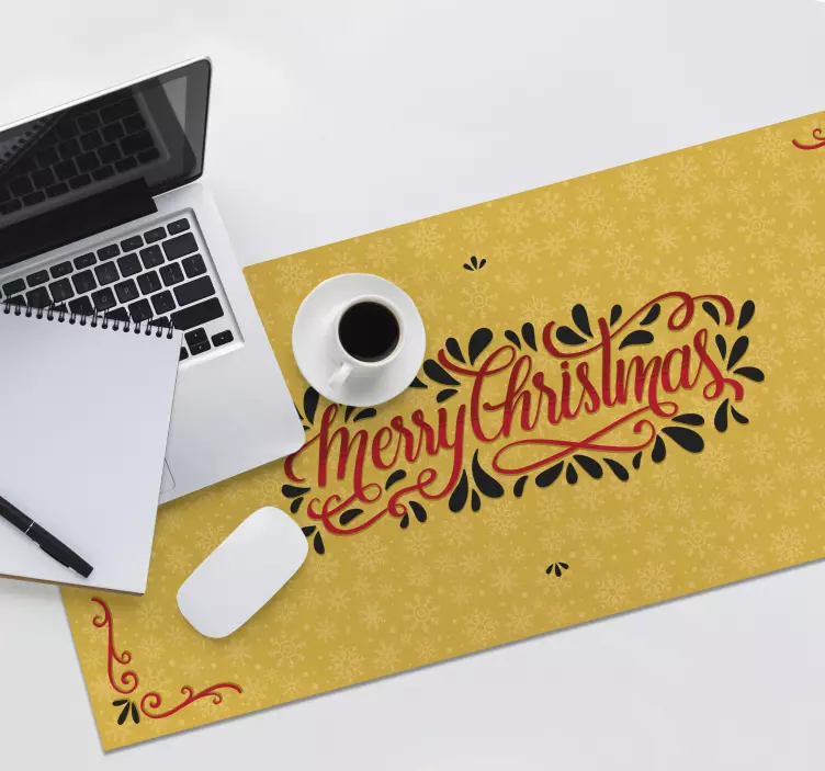 Tapis de souris noël accent typographique festif - TenStickers