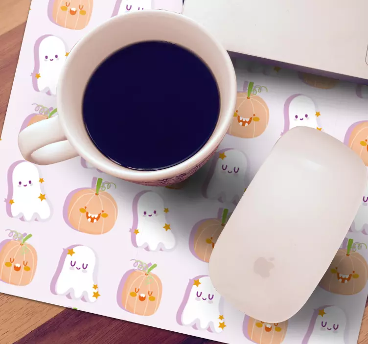 Tapis de souris noël fantômes mignons et citrouilles - TenStickers