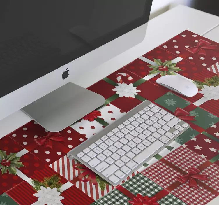 Tapis de souris noël motif cadeaux festifs - TenStickers
