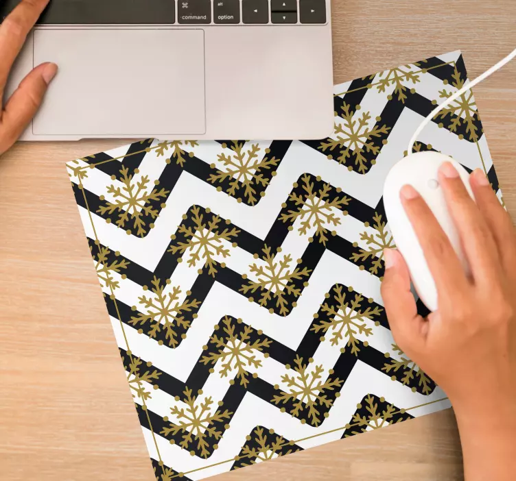 Tapis de souris noël motif flocon festif - TenStickers