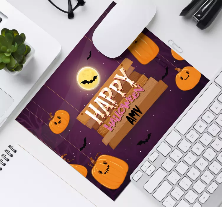 Tapis de souris noël thème joyeux halloween - TenStickers