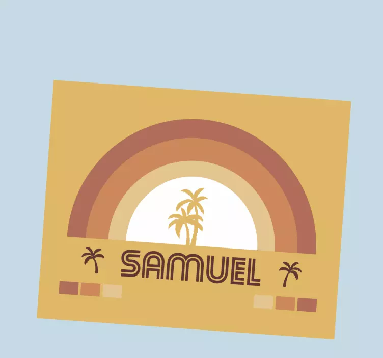 Tapis de souris nom design arc-en-ciel personnalisé - TenStickers