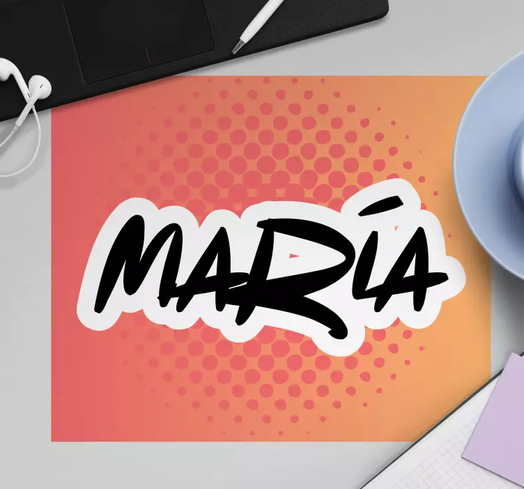 Tapis de souris nom design nommé audacieux - TenStickers