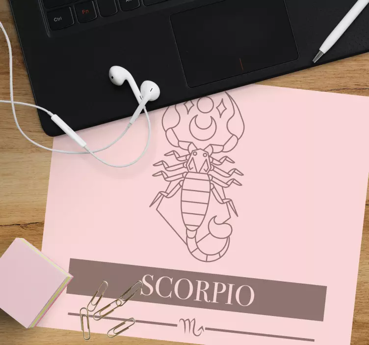 Tapis de souris citation figure symbolique du scorpion - TenStickers
