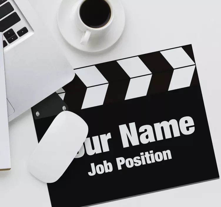 Tapis de souris nom style clap de cinéma - TenStickers