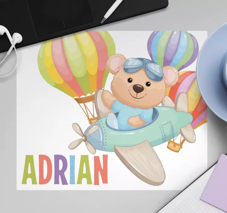 Tapis de souris original aventure d'ours espiègle - TenStickers