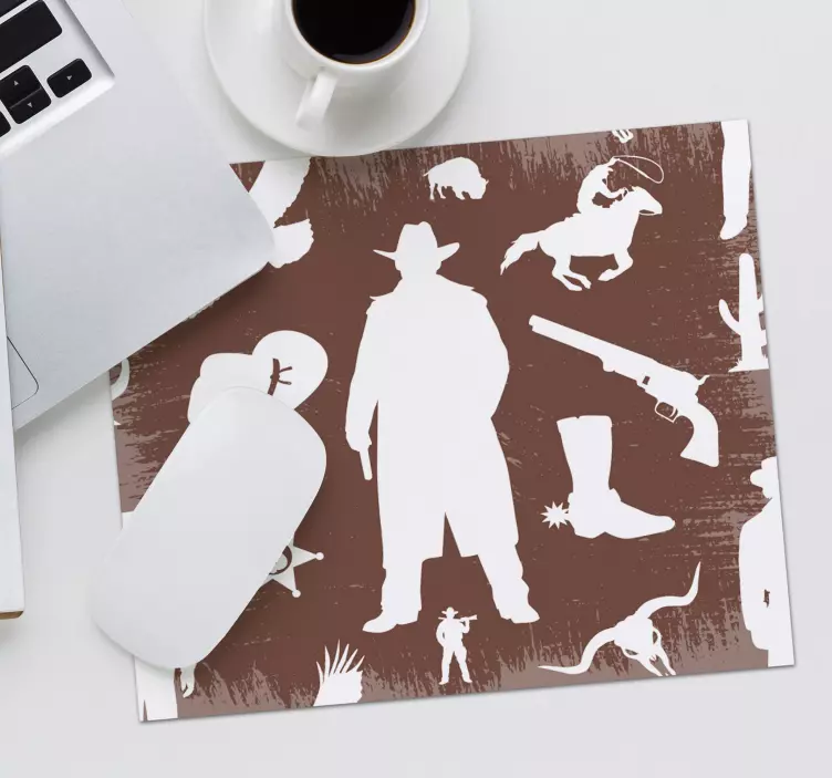 Tapis de souris original collection silhouettes western - TenStickers