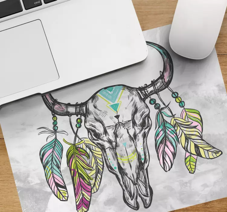 Tapis de souris original décoration crâne stylisée - TenStickers