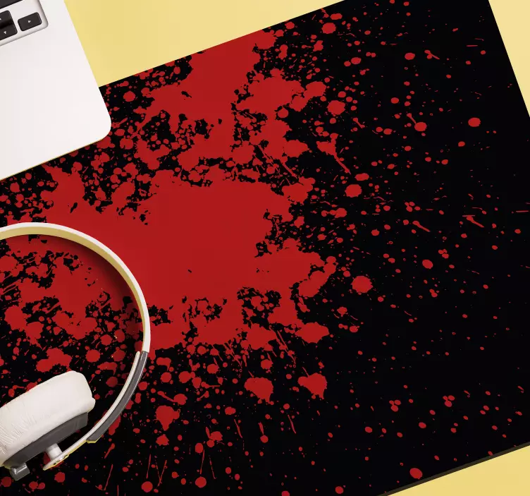 Tapis de souris original éclaboussures rouges abstraites - TenStickers