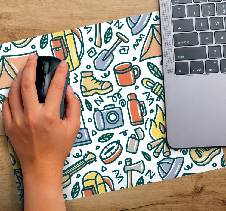 Tapis de souris original Éléments d'aventure en plein air - TenStickers