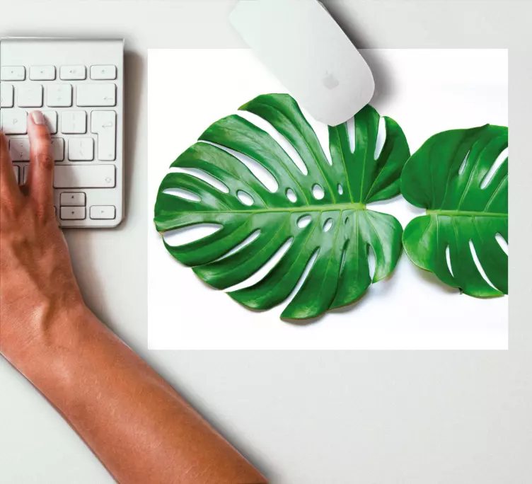 Tapis de souris original feuille de monstera Élégante - TenStickers