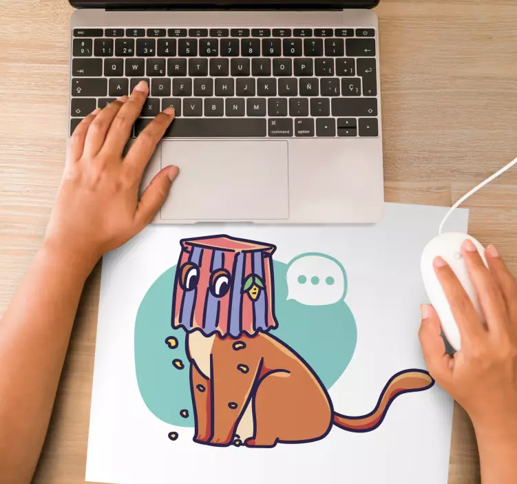 Tapis de souris original illustration de chat drôle - TenStickers