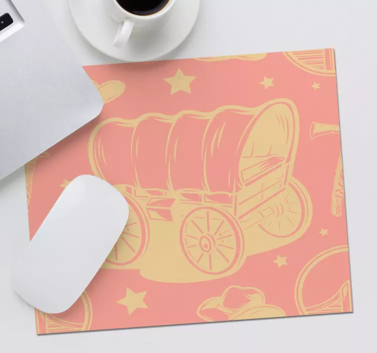 Tapis de souris original motif wagon vintage - TenStickers