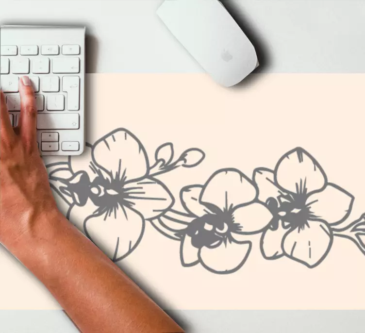 Tapis de souris original motifs d'orchidées en fleurs - TenStickers