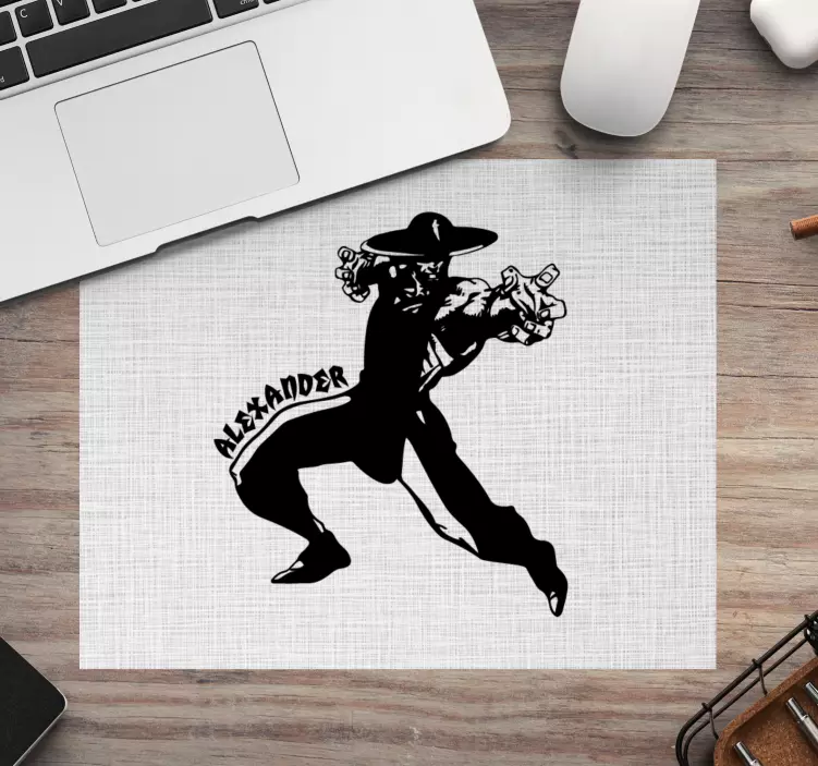 Tapis de souris original personnage cowboy dynamique - TenStickers