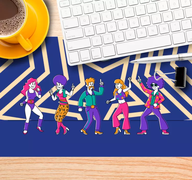 Tapis de souris original personnages de danse rétro - TenStickers
