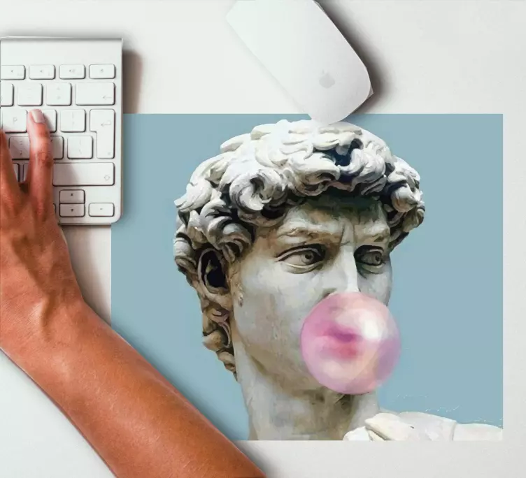 Tapis de souris original sculpture en marbre bouillonnante - TenStickers