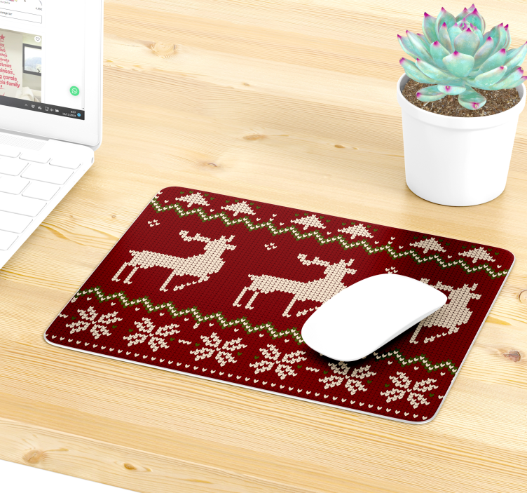 Tapis de souris noël modèle tricoté - TenStickers