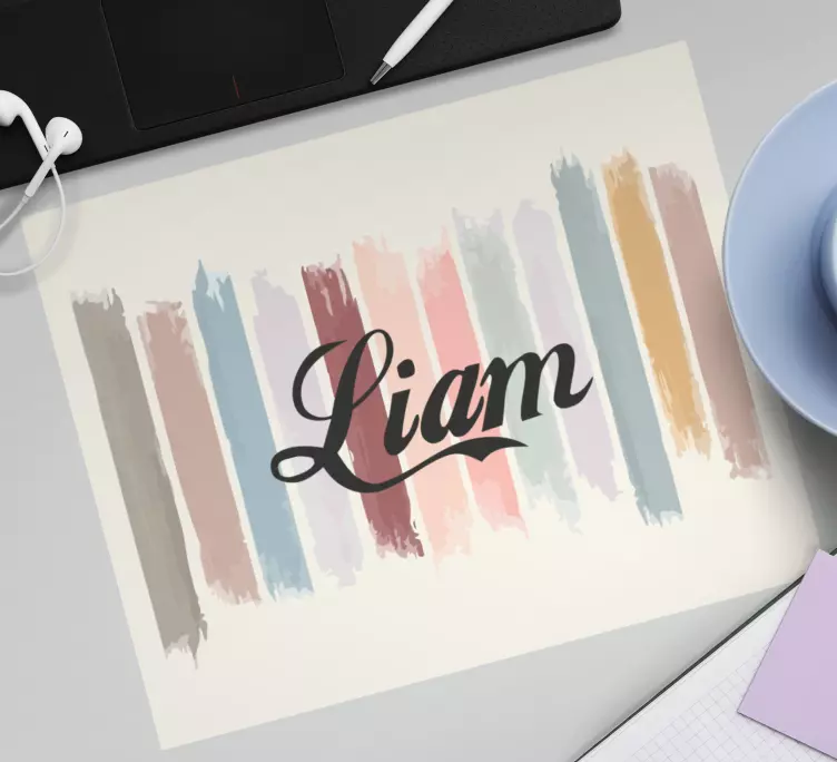 Tapis de souris rayures de pinceau colorées - TenStickers