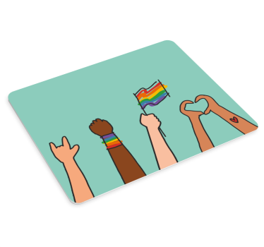 Tapis de souris original mains unies colorées - TenStickers