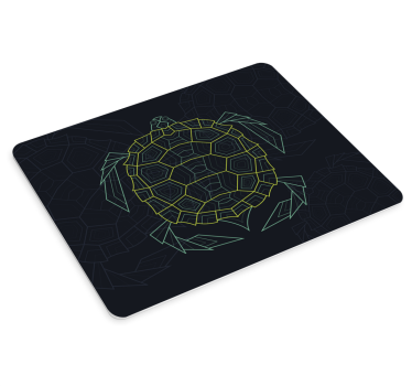 Tapis de souris original motif de tortue géométrique - TenStickers