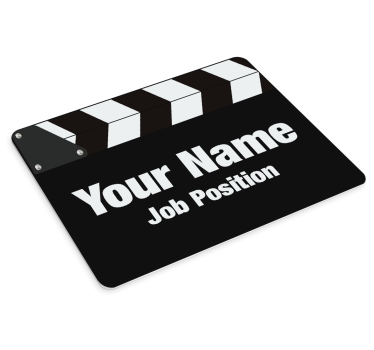 Tapis de souris nom style clap de cinéma - TenStickers