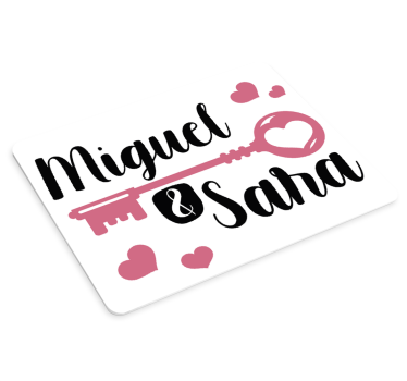 Tapis de souris key histoire d'amour - TenStickers