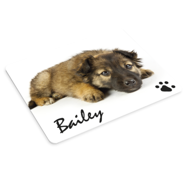tapis de souris avec nom Photo et nom de chien personnalisés - TenStickers