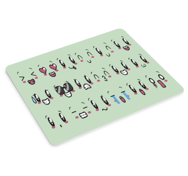 Tapis de souris original visages avec expressions - TenStickers