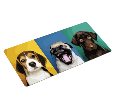 Tapis de souris original trio de chiens espiègles - TenStickers
